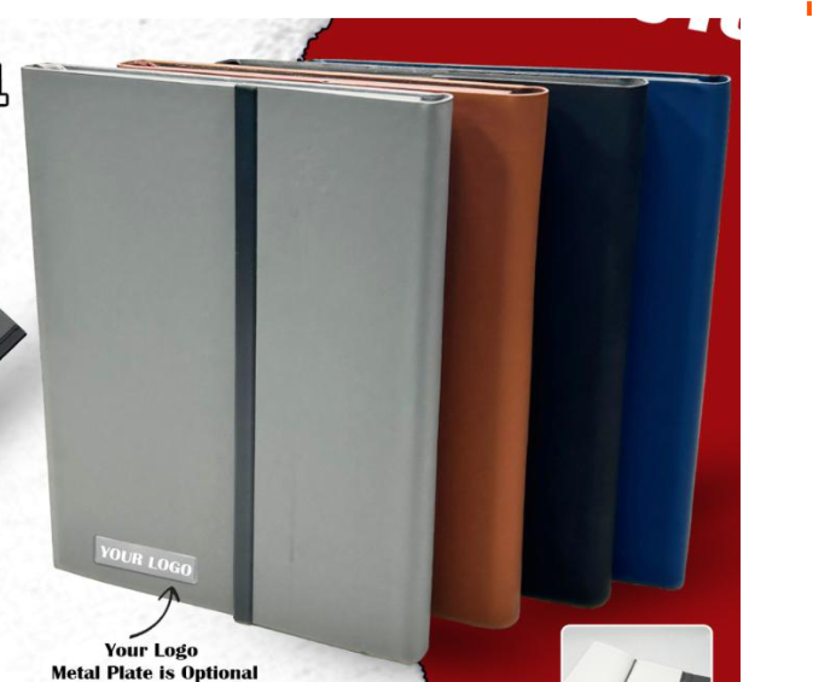 A5 Office Notebook Diary- PU Leather & Fabric Mix - Grey KS creation