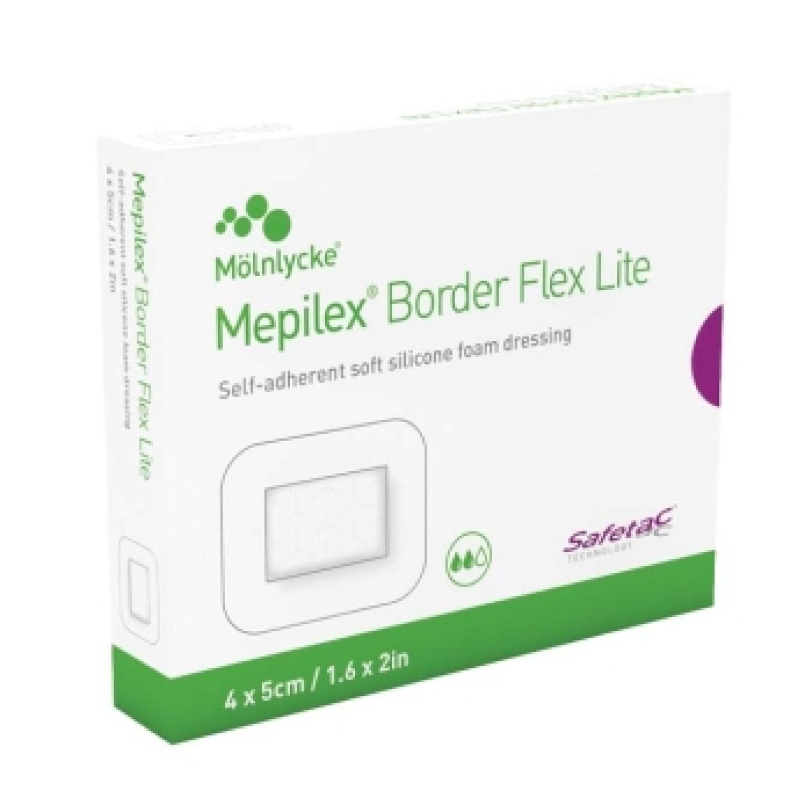 Mepilex Flex Lite 5 X 12.5cm With Border - Box/5 Silcone Dressing 