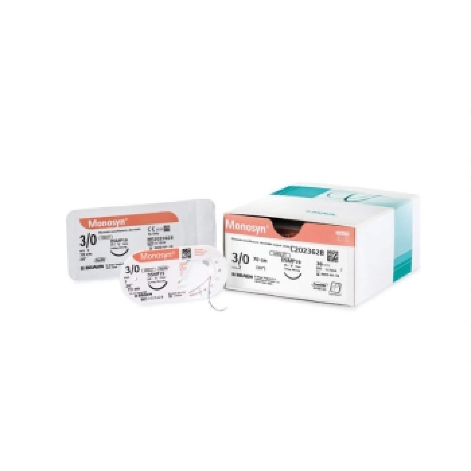 Monosyn Undyed 5-0 16mm RC 45cm Suture BBraun