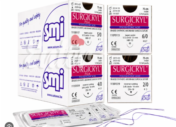 	 SUTURE SURGICRYL PGA 5/0 16MM 75CM UD  Absorbable Sutures