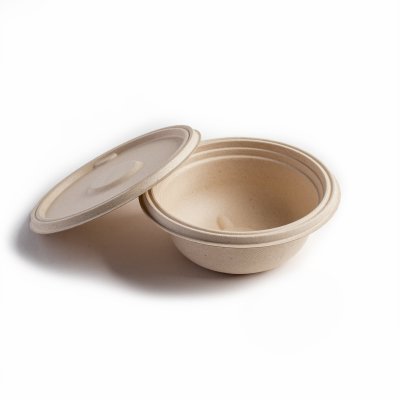 500ml Bagasse Bowl with Lid Multi-Cups