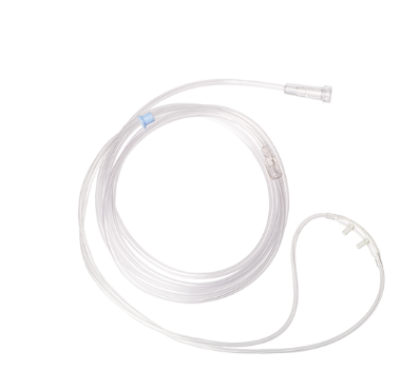 Adult Nasal Oxygen Cannula 2.1m Green Tubing - Each Oxygen Tubing