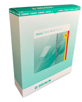 Askina DresSil Border Dressing – 10 × 10cm  Dressil Border dressing