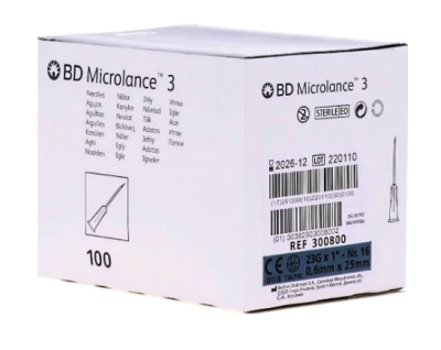 BD Microlance 3 Hypodermic Needle 23G X 25mm Blue  