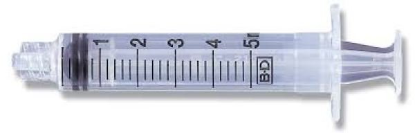 BD Syringe 5ml Luer Lock Tip BD