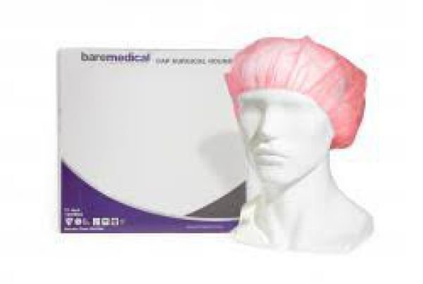 CAP BERET DISP THEATRE RED FLUID-RESIST LIGHTWEIGHT BAREMEDICAL Dispenser