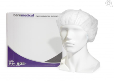 CAP BERET DISP THEATRE (White) Head & Shoe Protection