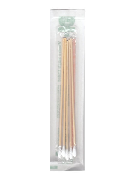 Cotton Tip Swabstick 15cm Sterile Wooden Pkt/5  Hospital Requirements