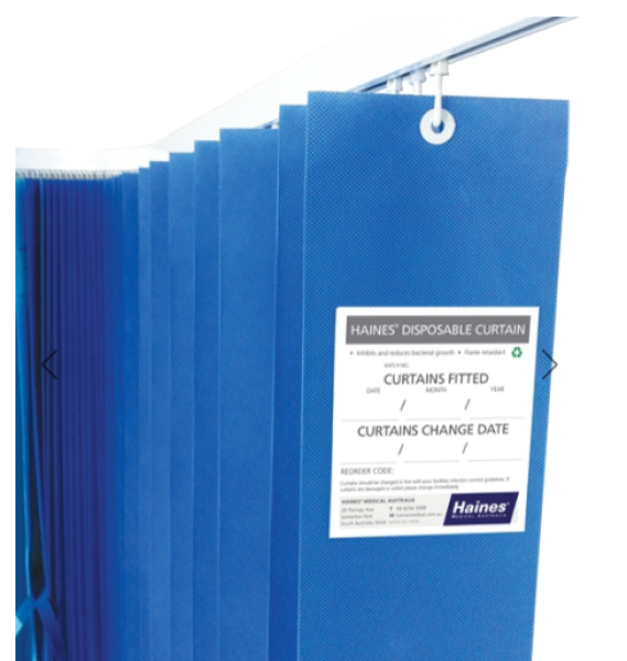 Haines Curtains Disposable 7.5m x 2m Blue Screens & Curtains