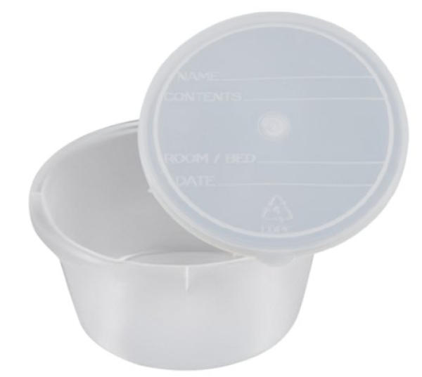 Disposable Plastic Denture Bowls with Lid – 250mL Disposable Gallipot