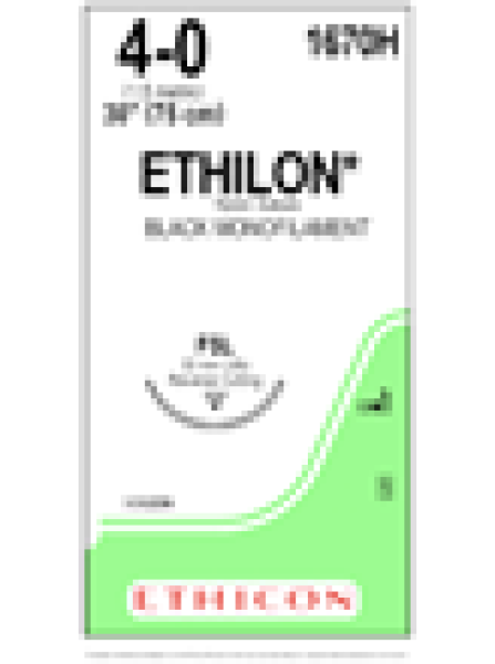 ETHILON™ Nylon Sutures Black 75cm 4-0 FSL - Box/36 Ethicon