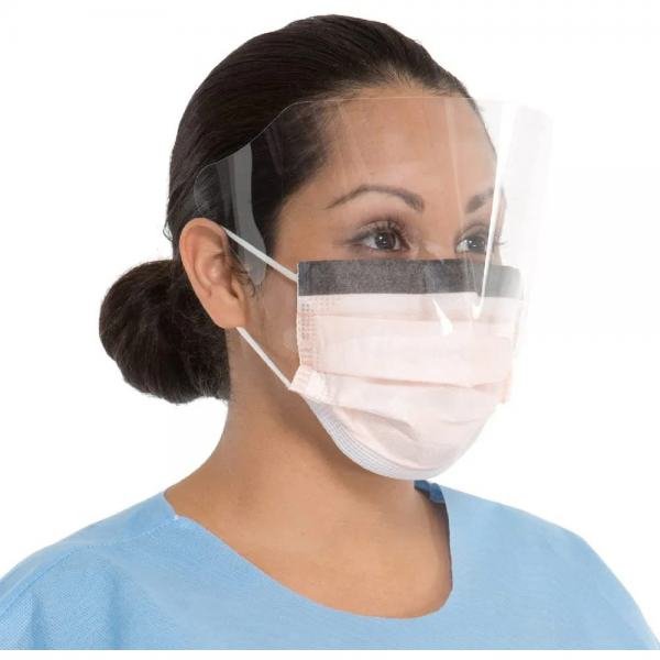 Fluidshield Fog Free Procedure Face Mask With Wraparound Splashguard And Ear Loops Halyard Skin Protection & Conditioning