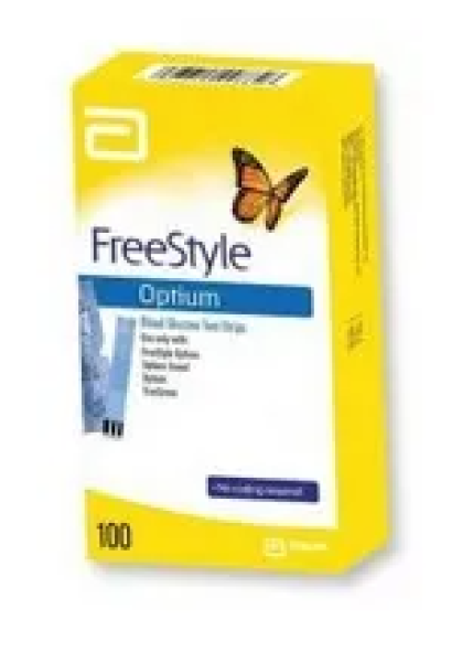 FreeStyle Optium Blood Glucose Test Strips – Pack 100 Glucose & INR