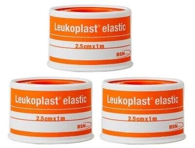 Leukoplast Elastic Zinc Oxide Tape Tan 2.5cm x 1m hospital requirements