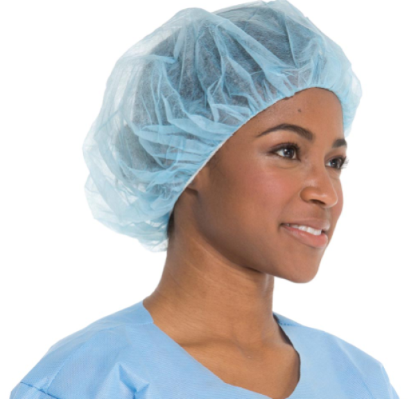 Non-Woven Bouffant Cap  Blue  Head & Shoe Protection