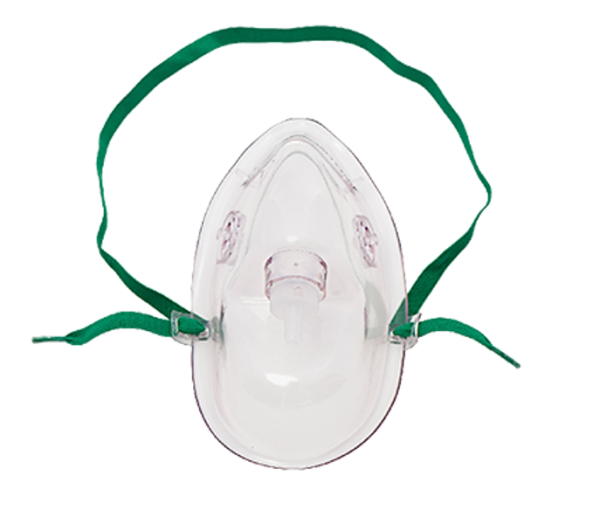 Oxygen Mask - Adolescent Std Shape Clear Mask without Tubing Oxygen Mask