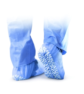 Shoe Cover Non-Skid Blue Med-Con Head & Shoe Protection