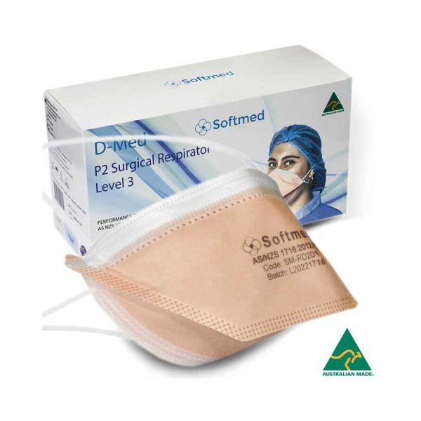 SOFTMED D-MED N95(P2) Level 3 Duckbill Surgical Respirator Face Mask, Head Loop Skin Protection & Conditioning