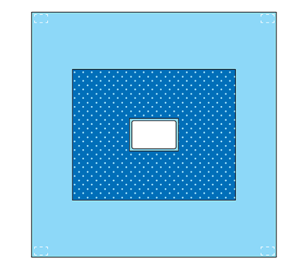 St Drape 60x60cm Adhesive Oval Aperture 8x6cm  hospital requirements