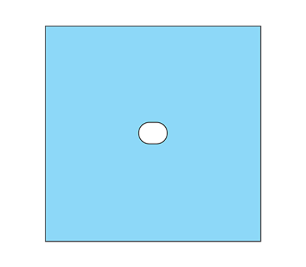 St Drape 60x60cm Oval Aperture 8x6cm  hospital requirements