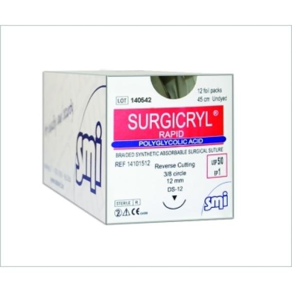 Surgicryl Rapid 4-0 19mm 75cm Undyed Sutherland Medical