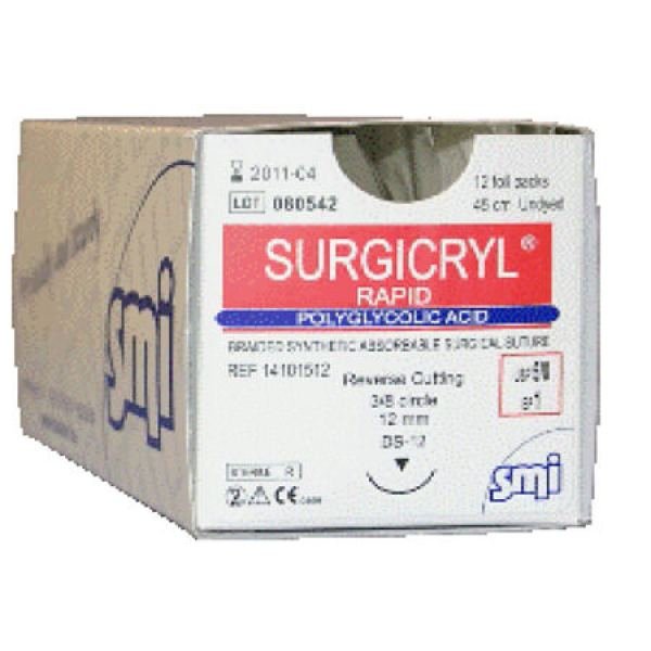 SUTURE EASYPASS 5/0 12MM 50CM UD 3/8C RV  Absorbable Sutures