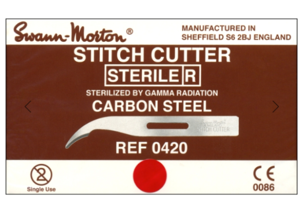 Swann-Morton Standard Stitch Cutters – Single-Use – Box/100 Skin Stitch  cutter/ Stapler/ Graft 
