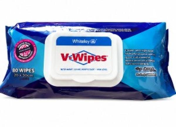 V-Wipes Instrument-Grade Disinfectant Wipes – Flat Pack 80 WHITELEY