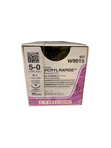 VICRYL RAPIDE® Sutures Undyed 45cm 5-0 P-1 11mm -Box/12 Ethicon